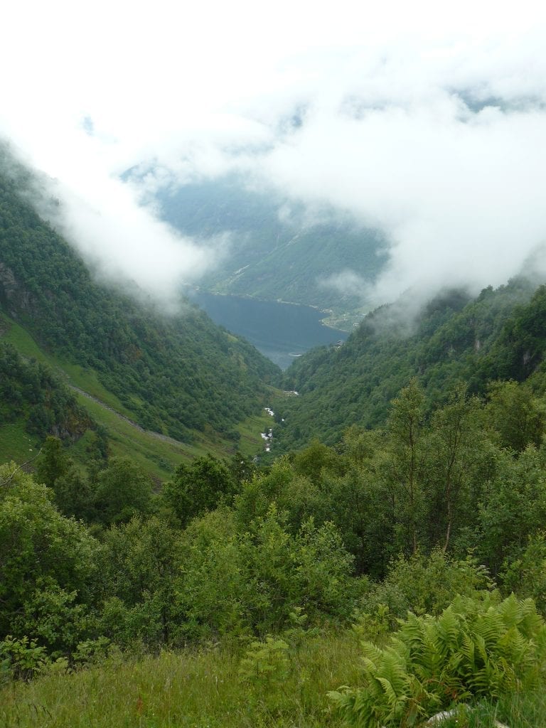 Camperreis Noorwegen: Uitzicht op Geirangerfjord